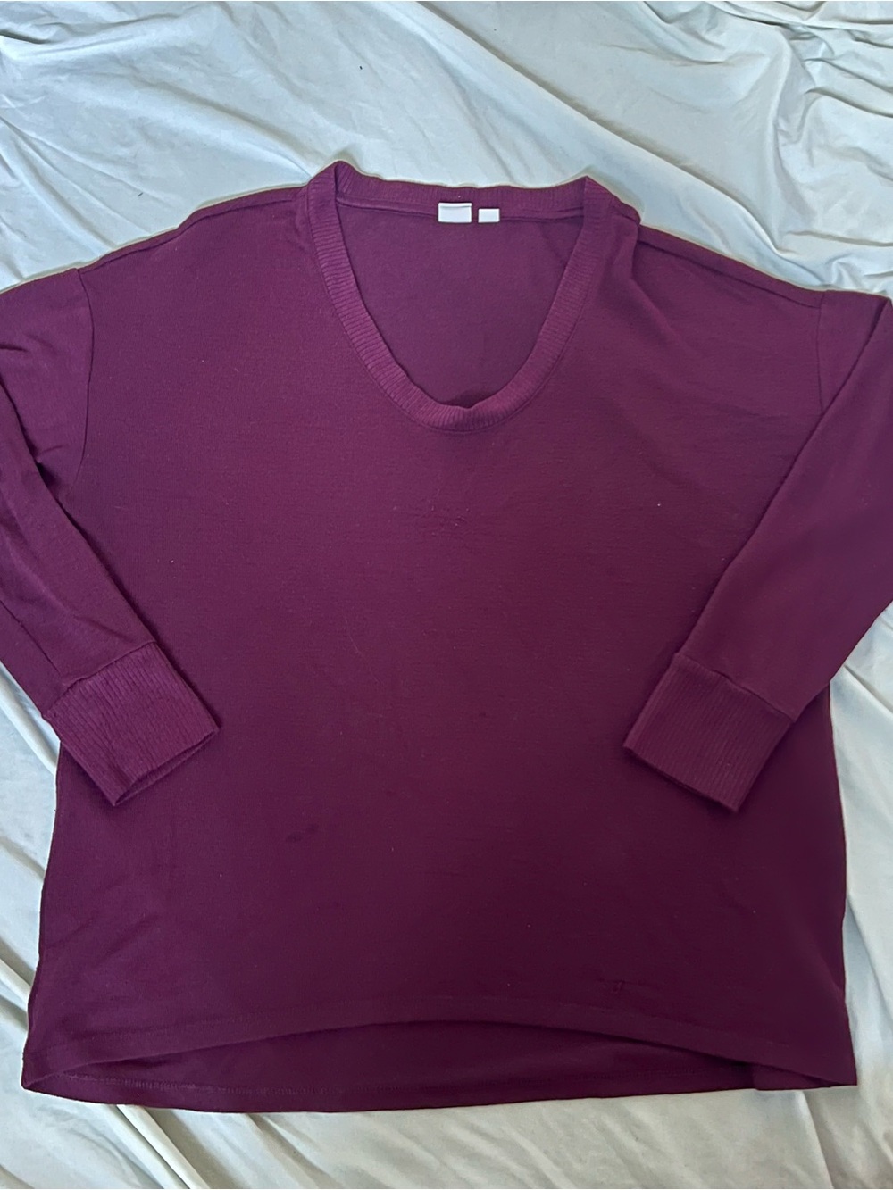 GAP Women's V-Neck Dolman Sweater - Berry Plum